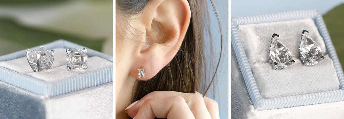 Heart Cut Stud Earrings, Tension Backs, Basket Set | Affordable jewelry,  Stud earrings, Diamond are a girls best friend