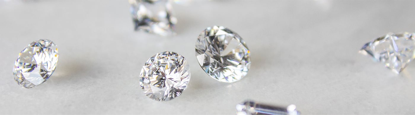 Multiple loose Nexus Diamond alternative stones