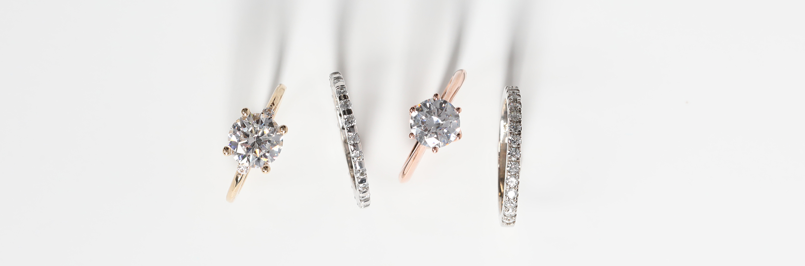 Simulated diamond engagement rings.