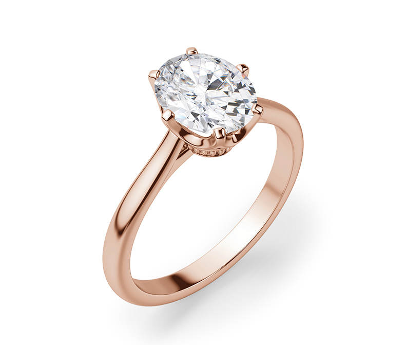 Dainty engagement ring.