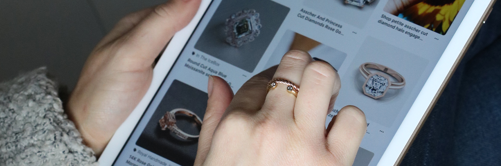 Online engagement ring shopping.