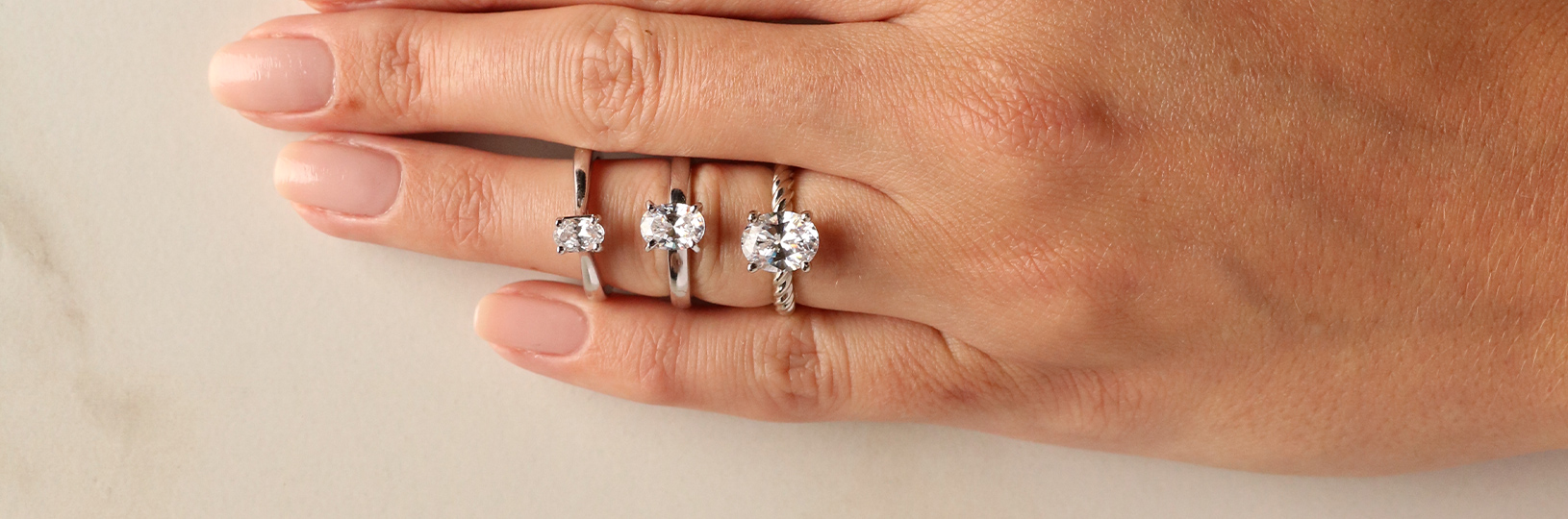 three simple engagement rings