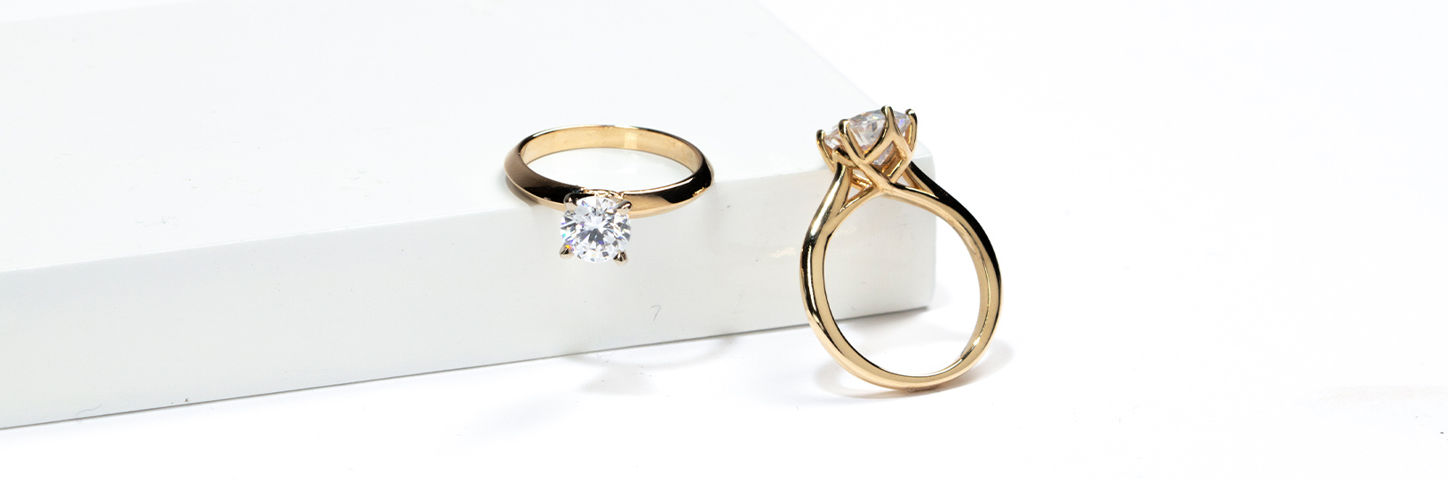 small engagement ring options in yellow gold