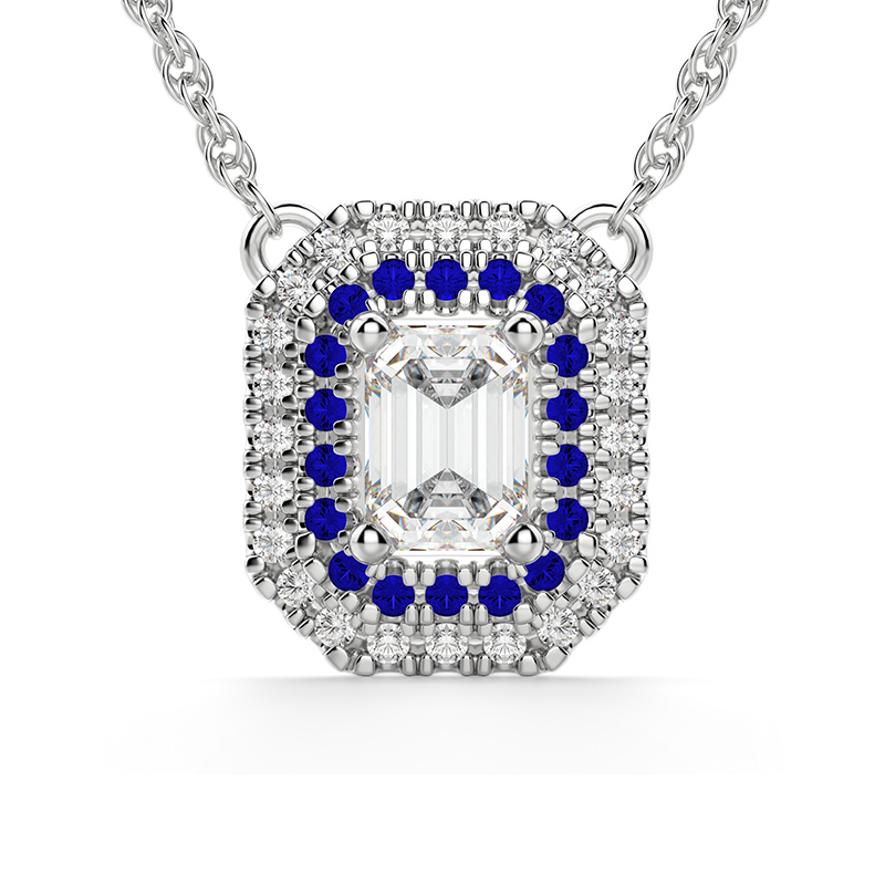 Copenhagen Sapphire Necklace, .52ct