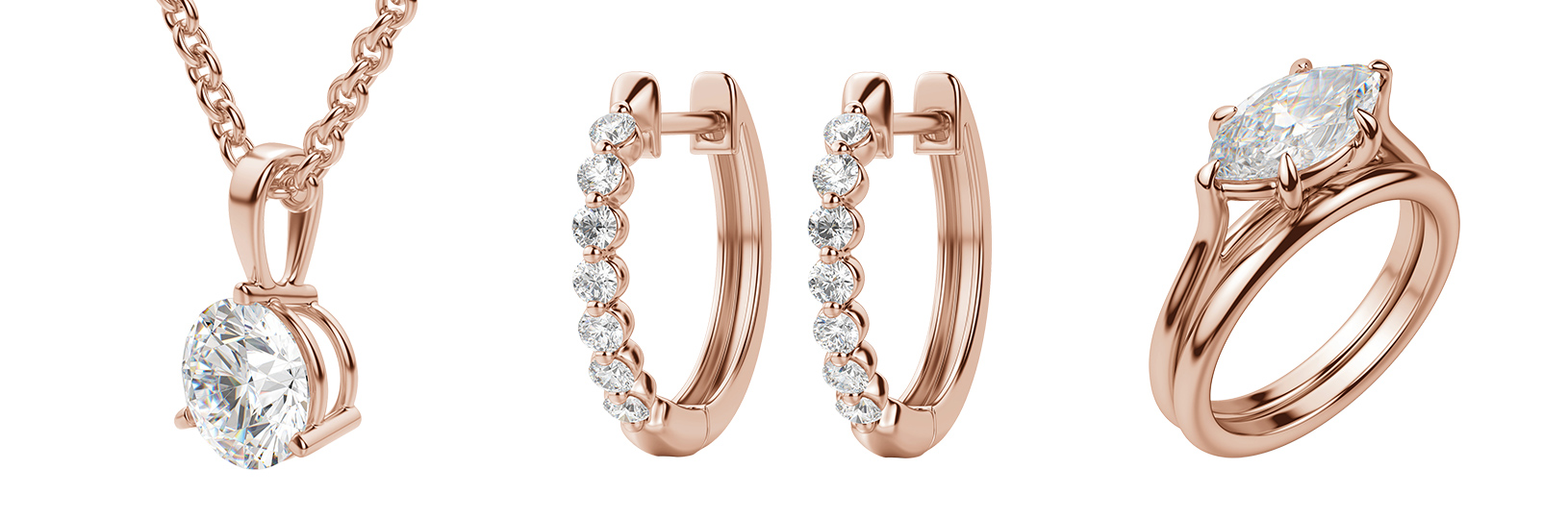 Rose gold fine jewelry & rose gold engagement rings