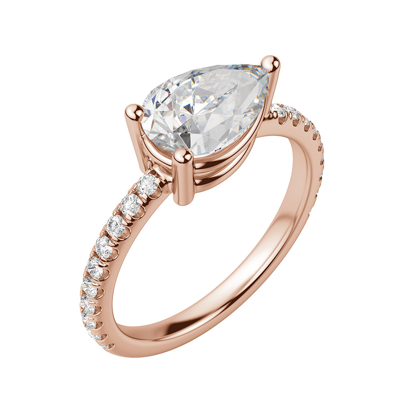 Pear Halo Engagement Ring Set | 2.4Ctw G VS2 GIA – Kingofjewelry.com