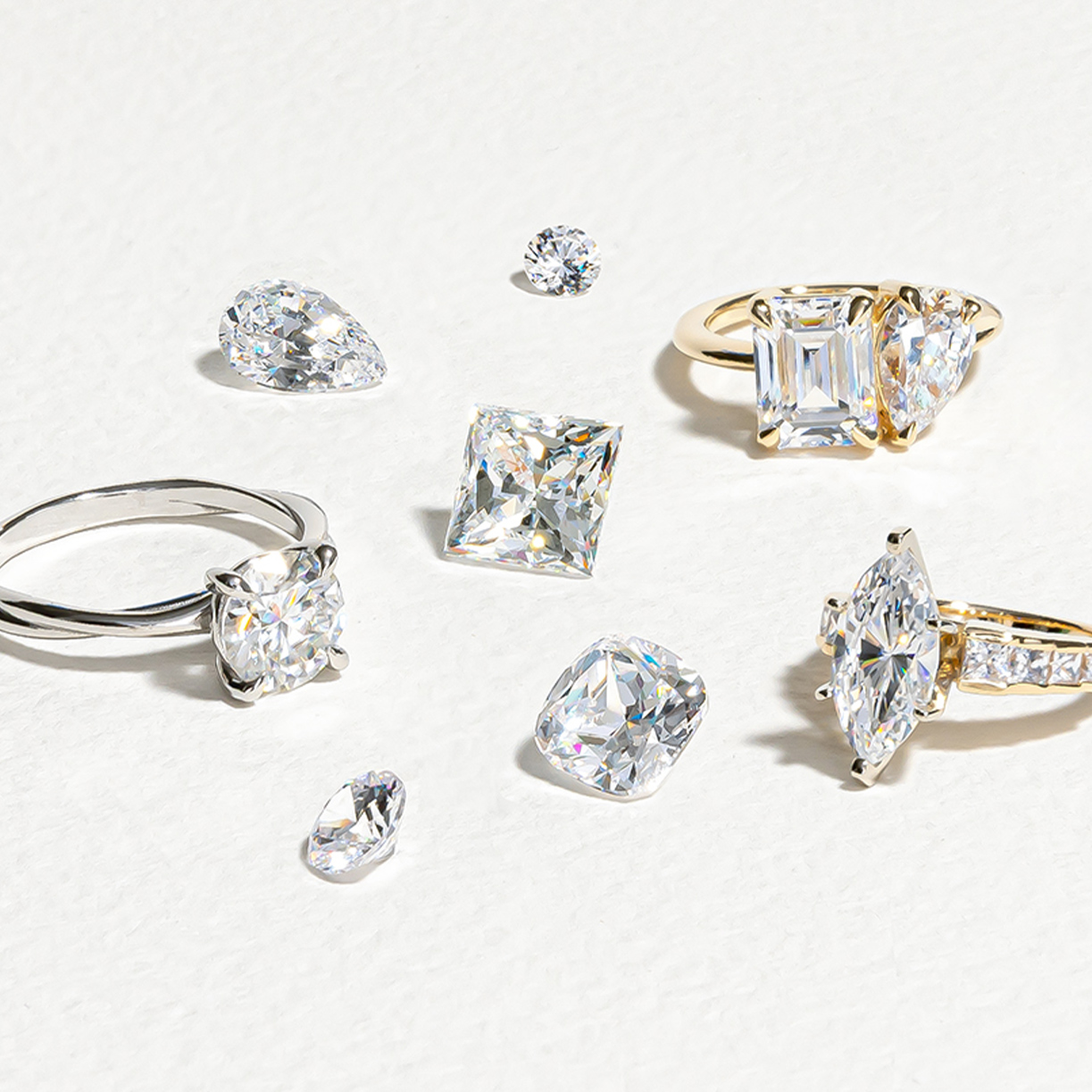 The stylish choice: Salt-and-pepper diamonds