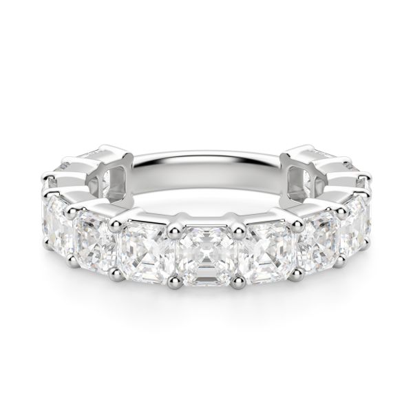 Asscher Cut Diamond Eternity Ring In White Gold (3 3/4 ctw)