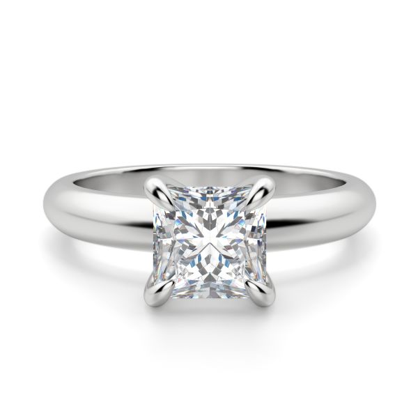 Claw Prong Princess Cut Solitaire Engagement Ring