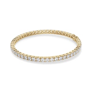 Round Cut Tennis Bracelet (6.00 Carat), Default, 14K Yellow Gold, 
