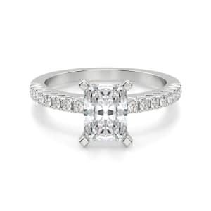 Angelix Radiant Cut Engagement Ring, Default, 14K White Gold, Platinum