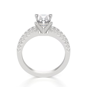 Angelix Radiant Cut Engagement Ring, Hover, 14K White Gold, Platinum