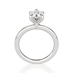 Arezzo Classic Pear Cut Engagement Ring, Hover, 14K White Gold, Platinum