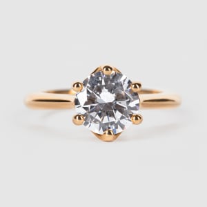 Bali Classic Engagement Ring With 1.67 ct Round Center DEW, Ring Size 6-8, 14K Yellow Gold, Default,