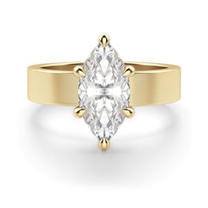 Basket Set Bold Marquise Cut Engagement Ring, Default, 14K Yellow Gold,