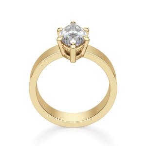 Basket Set Bold Marquise Cut Engagement Ring, Hover, 14K Yellow Gold,