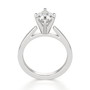 Cathedral Pear Cut Solitaire Engagement Ring, Hover, 14K White Gold,