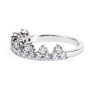 Custom Wedding Band, Ring Size 5.75, 14K White Gold, Lab Grown Diamond, Hover,