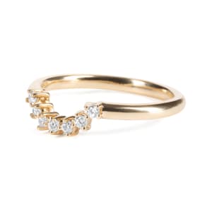 Gallant Wedding Band, Ring Size 8, 14K Yellow Gold, Moissanite, Hover,