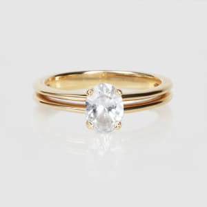 Geneva Engagement Ring With 1.21 Oval Center, Ring Size 7.75-8.5, 14K Yellow Gold, Default,