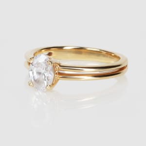 Geneva Engagement Ring With 1.21 Oval Center, Ring Size 7.75-8.5, 14K Yellow Gold, Hover,