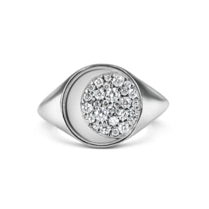 Moon Ring, Ring Size 5.5, 14K White Gold, Lab Grown Diamond, Default,