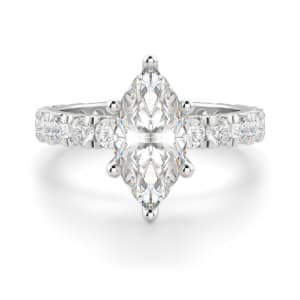 Gwyneth Marquise Cut Engagement Ring, Default, 14K White Gold,