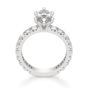 Gwyneth Marquise Cut Engagement Ring, Hover, 14K White Gold,