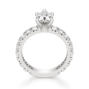 Gwyneth Pear Cut Engagement Ring, Hover, 14K White Gold,