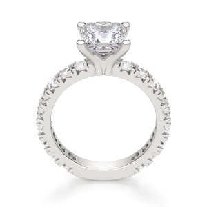 Gwyneth Princess Cut Engagement Ring, Hover, 14K White Gold,