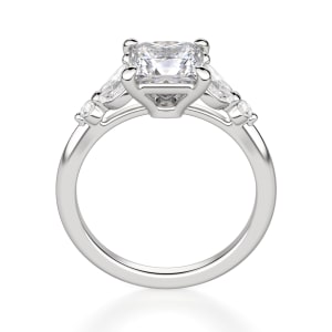 Haven Princess Cut Engagement Ring, Hover, 14K White Gold,