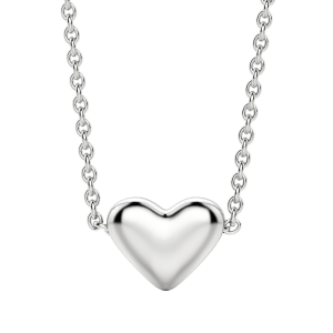 Heart Necklace, Sterling Silver, Default, 