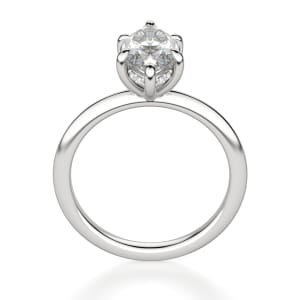 Hidden Halo Classic Marquise Cut Engagement Ring, Hover, 14K White Gold, Platinum