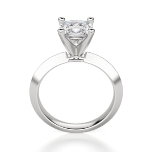 Knife-Edge Classic Cushion Cut Engagement Ring, Hover, 14K White Gold,