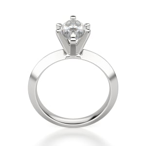 Knife-Edge Classic Marquise Cut Engagement Ring, Hover, 14K White Gold,