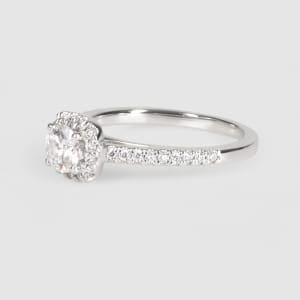 Naples Engagement Ring With 0.56 Round Center, Ring Size 7.75, Platinum, Hover,