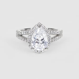 Palm Springs Engagement Ring With 1.75 ct Pear Center DEW, Ring Size 9, Platinum, Default,