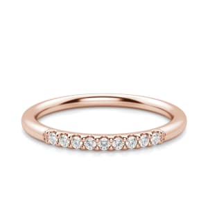 Petite Accented Wedding Band, Default, 14K Rose Gold,