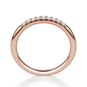 Petite Accented Wedding Band, Hover, 14K Rose Gold,