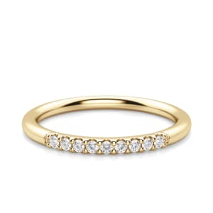Petite Accented Wedding Band, Default, 14K Yellow Gold,