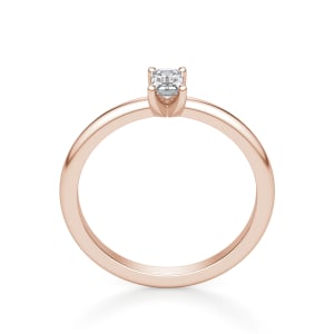Emerald Cut Petite Ring, Hover, 14K Rose Gold,