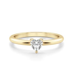 Heart Cut Petite Ring, Default, 14K Yellow Gold,