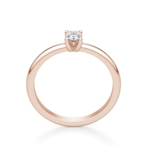 Oval Cut Petite Ring, Hover, 14K Rose Gold,