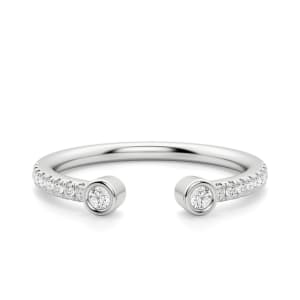 Quest Accented Petite Band, Default, 14K White Gold