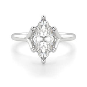 Rio Marquise Cut Engagement Ring, Default, 14K White Gold, Platinum