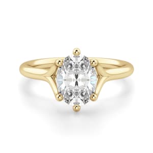 Rio Oval Cut Engagement Ring, Default, 14K Yellow Gold, 