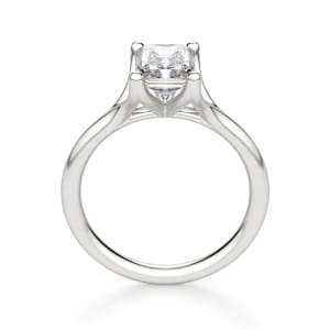 Rio Radiant Cut Engagement Ring, Hover, 14K White Gold, Platinum