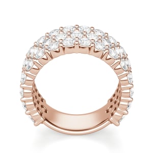 Round Cut Bold Pave Semi-Eternity Band (4 tcw), Hover, 14K Rose Gold,\r
