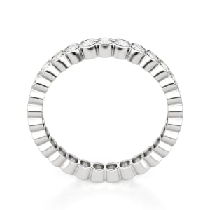 Round Cut Half Bezel Eternity Band (3/4 tcw), Hover, 14K White Gold,\r
