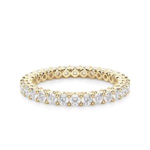 Round Cut Scallop Set Eternity Band (1 tcw), Default, 14K Yellow Gold,\r

